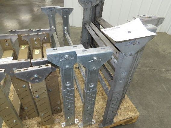 36"W Conveyor Leg Stationary Floor Support 30" to 43"H Galvanized