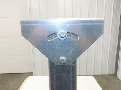 36"W Conveyor Leg Stationary Floor Support 30" to 43"H Galvanized