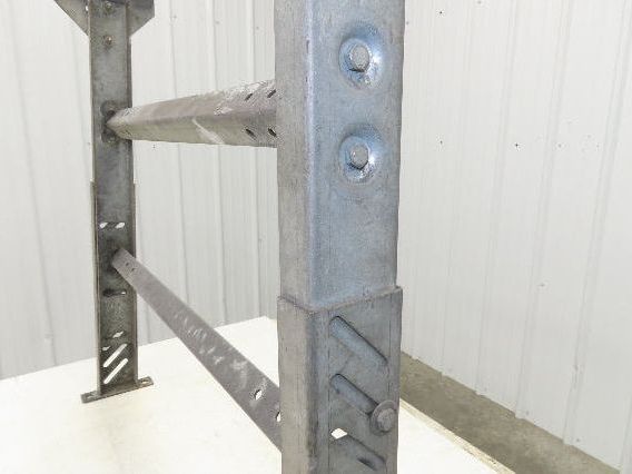 33-3/4"W Conveyor Leg Stationary Floor Support 30" to 43"H Galvanized
