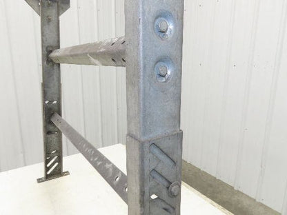 33-3/4"W Conveyor Leg Stationary Floor Support 30" to 43"H Galvanized
