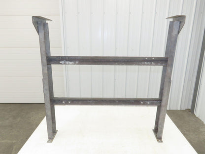33-3/4"W Conveyor Leg Stationary Floor Support 30" to 43"H Galvanized
