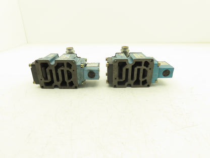 Mac 6513B-000-PM-593DA Pneumatic 4/2 Solenoid Valve 24VDC PME-593DAAG  Lot of 2