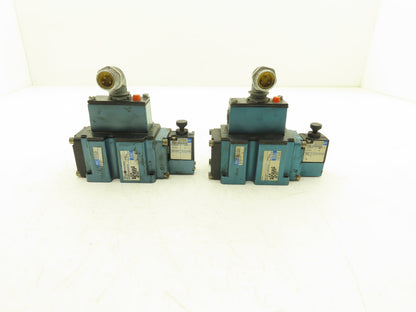 Mac 6513B-000-PM-593DA Pneumatic 4/2 Solenoid Valve 24VDC PME-593DAAG  Lot of 2