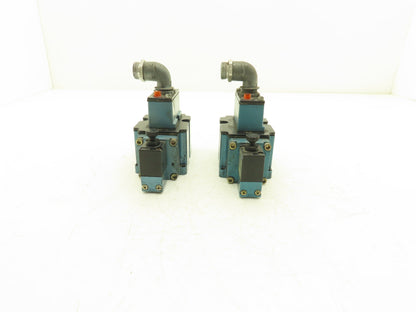 Mac 6513B-000-PM-593DA Pneumatic 4/2 Solenoid Valve 24VDC PME-593DAAG  Lot of 2