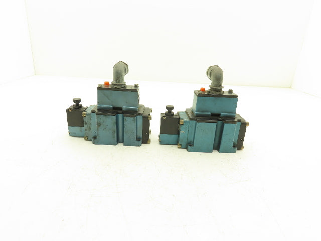 Mac 6513B-000-PM-593DA Pneumatic 4/2 Solenoid Valve 24VDC PME-593DAAG  Lot of 2