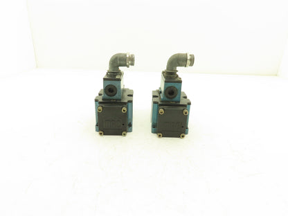 Mac 6513B-000-PM-593DA Pneumatic 4/2 Solenoid Valve 24VDC PME-593DAAG  Lot of 2