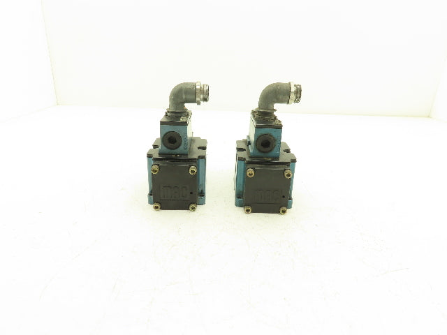 Mac 6513B-000-PM-593DA Pneumatic 4/2 Solenoid Valve 24VDC PME-593DAAG  Lot of 2