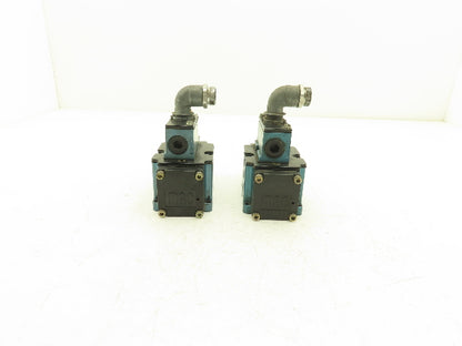 Mac 6513B-000-PM-593DA Pneumatic 4/2 Solenoid Valve 24VDC PME-593DAAG  Lot of 2