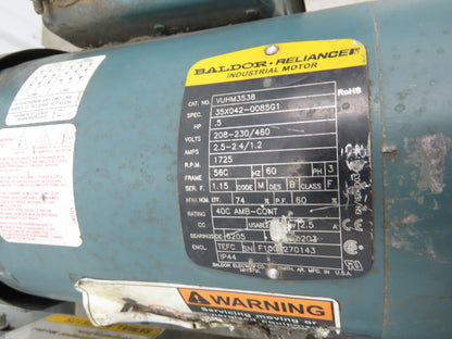 Hytrol 14"x 35" Slider Bed Conveyor 11" Belt .5Hp 230/460V 3PH 34 FPM