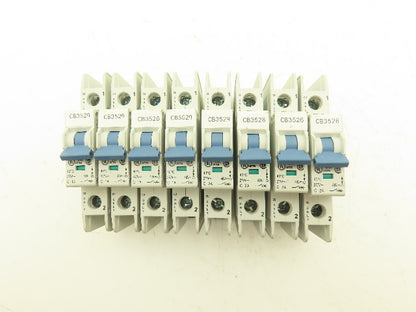 Allen Bradley 1489-A1C010 | 1489-A1C020 Circuit Breaker 1-Pole 1A/2A Lot of 8