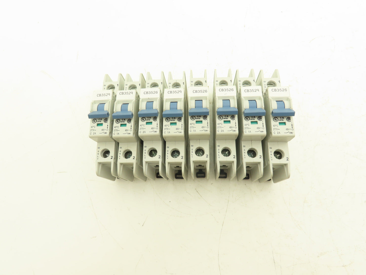 Allen Bradley 1489-A1C010 | 1489-A1C020 Circuit Breaker 1-Pole 1A/2A Lot of 8