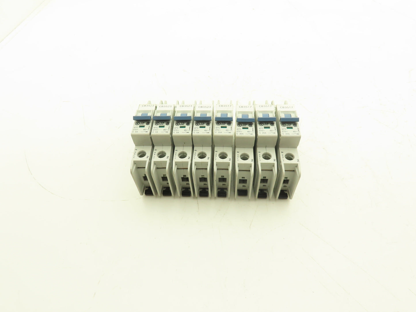 Allen Bradley 1489-A1C050 | 1489-A1C200 Circuit Breaker 1-Pole 5A/20A Lot of 8