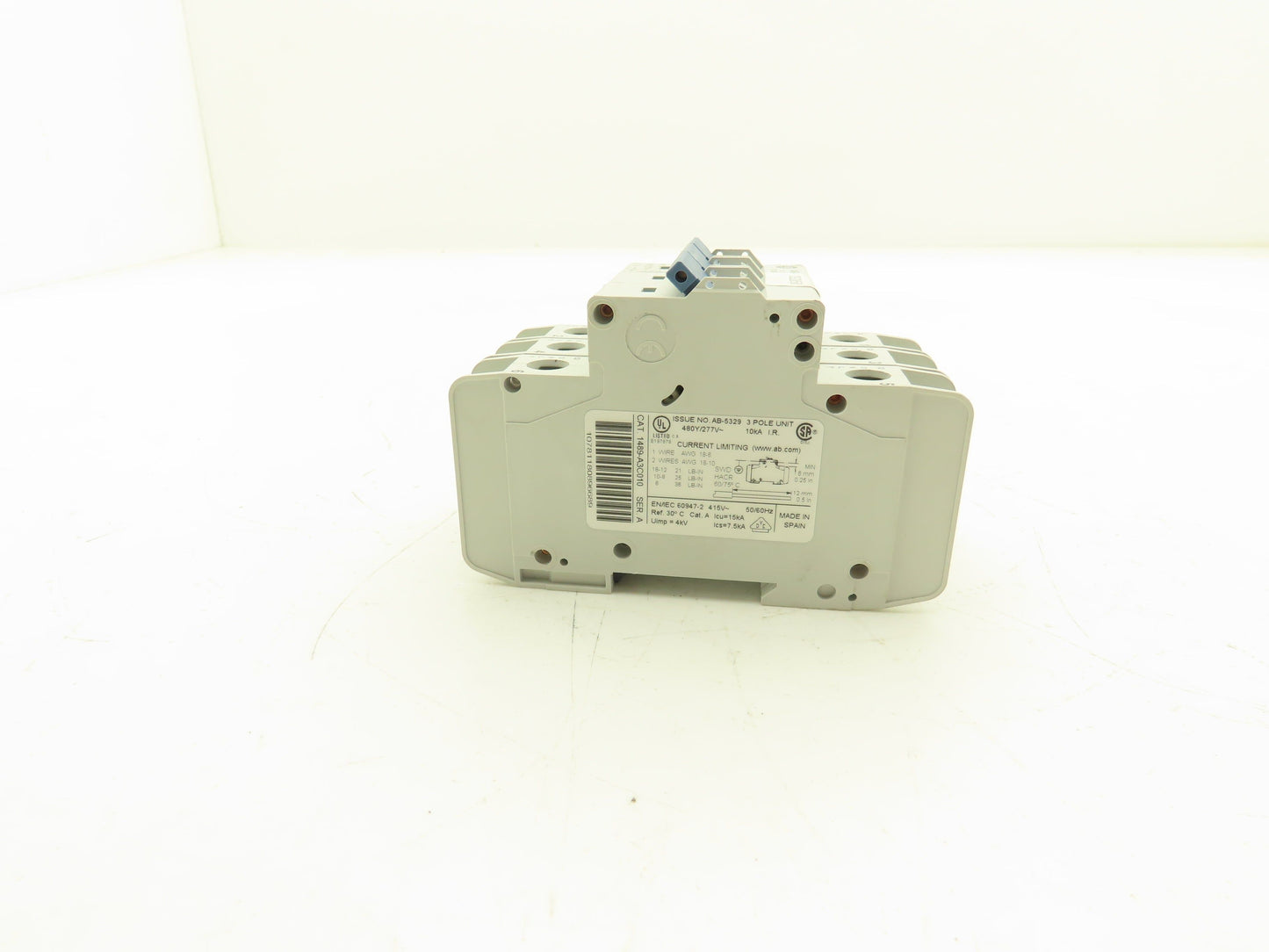Allen Bradley 1489A3C010 | AB-5329 1489-A3C010 Circuit Breaker 3-Pole 1A 480v