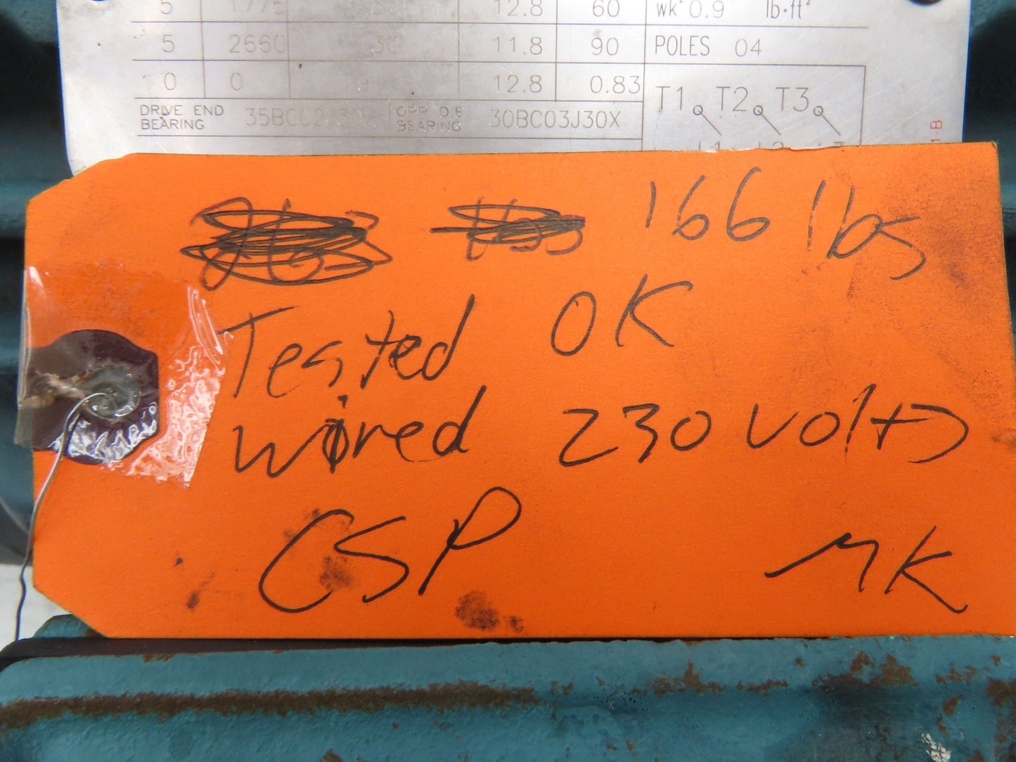 Reliance VXS Variable Speed AC Motor 5Hp 1750-2660 RPM 230V 3PH 215TC P21G3902A