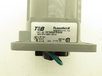 Thomas & Betts DF3404FRA0K Receptacle Russellstoll 480V 30A 3ph 60 Hz Type 3R