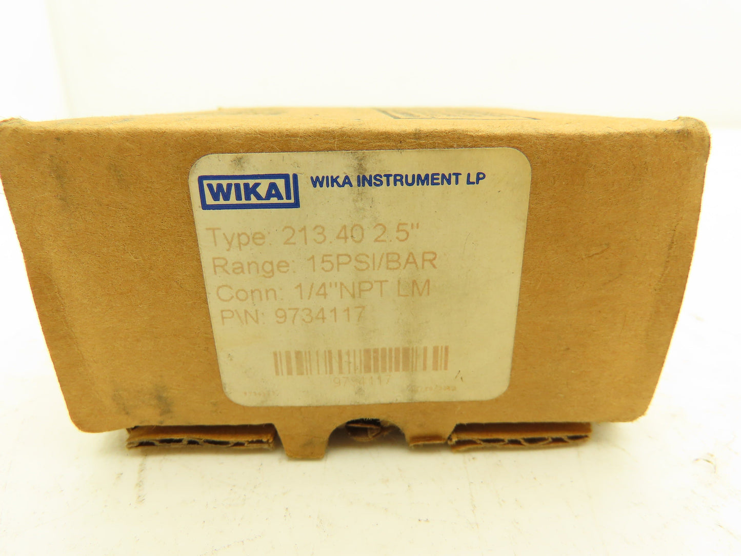 Wika 9734117 Pressure Gauge Liquid Filled 2-1/2" Dial 15psiBar 1/4" NPT Lot of 2