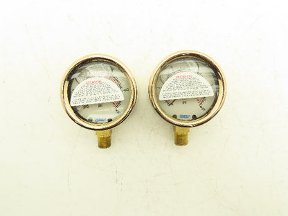 Wika 9734117 Pressure Gauge Liquid Filled 2-1/2" Dial 15psiBar 1/4" NPT Lot of 2