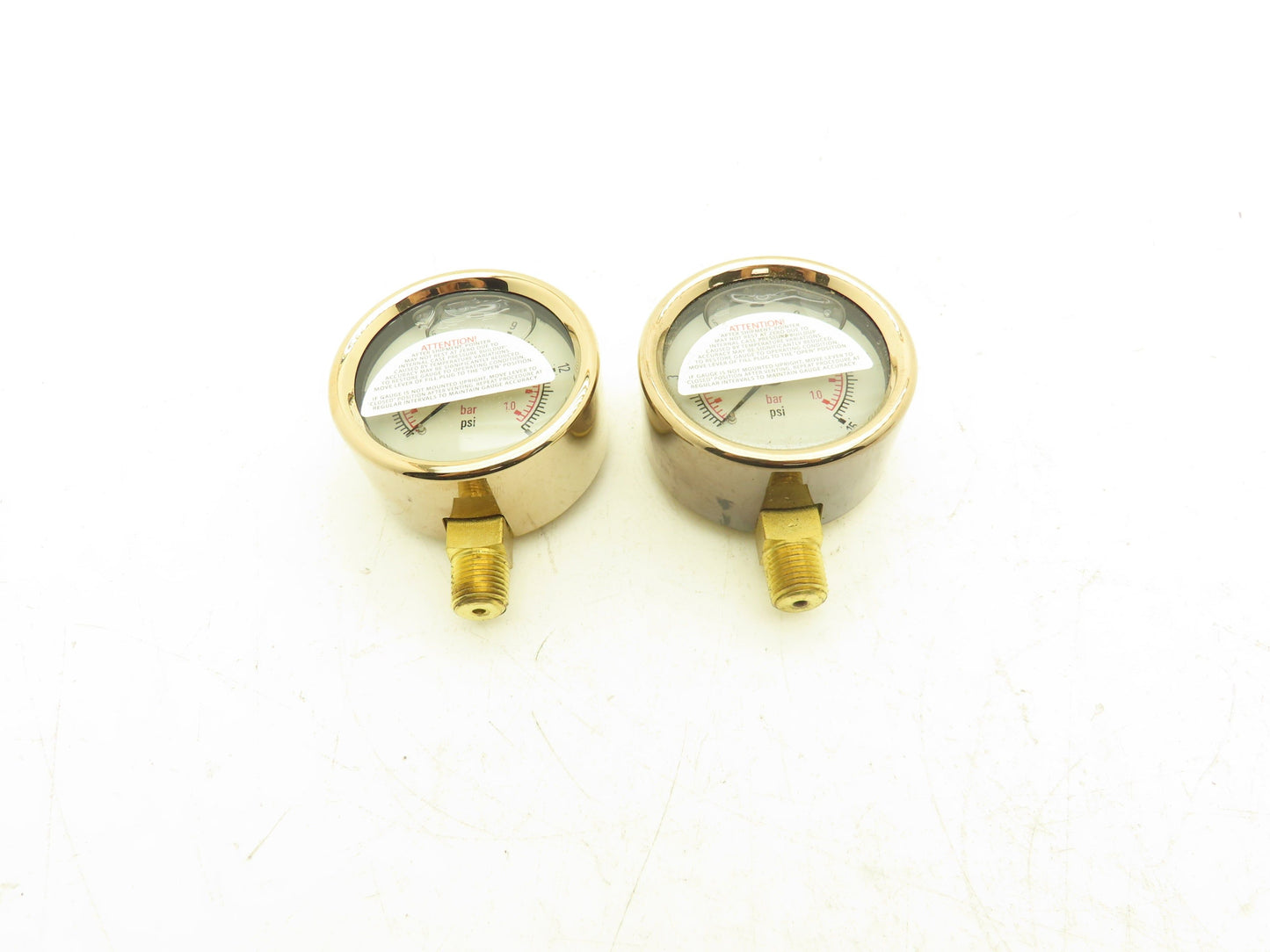 Wika 9734117 Pressure Gauge Liquid Filled 2-1/2" Dial 15psiBar 1/4" NPT Lot of 2