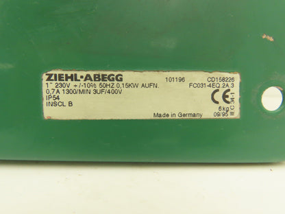Ziehl-Abegg FC031-4EQ.2A.3 Exhaust Fan 12" 1Ph 230v 0.7A 1300rpm IP54 Ins. Cl. B