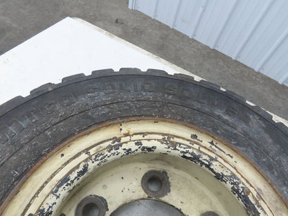 Mitco Solid Solver 7.00-12 Forklift Tire Traction Solid Press-on Black 6x220mm