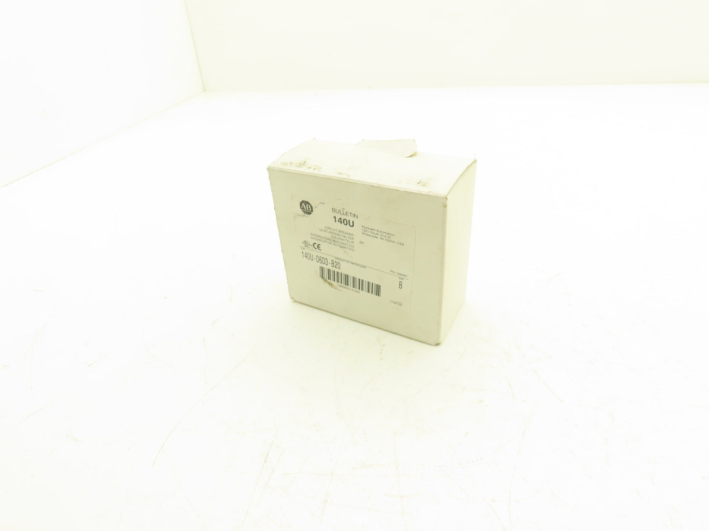 Allen Bradley 140U-D6D3-B20 Circuit Breaker 600VAC 3ph 2A Motor Protection MSP