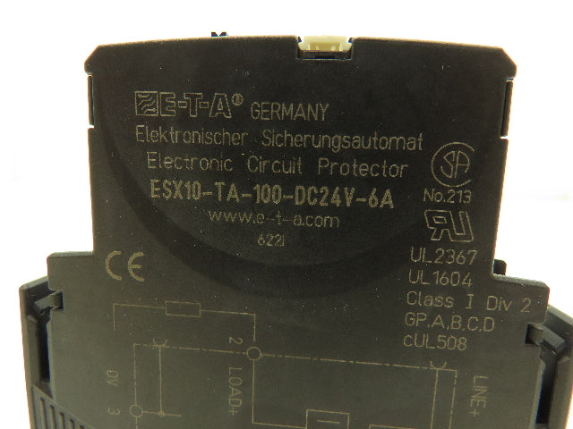 E-T-A ESX10-TA-100-DC24V-6A Circuit Breaker 24V 6A