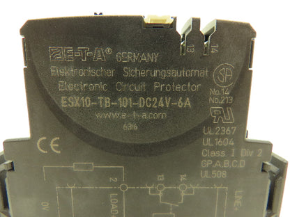 E-T-A ESX10-TB-101-DC24V-6A Circuit Breaker 24V 6A