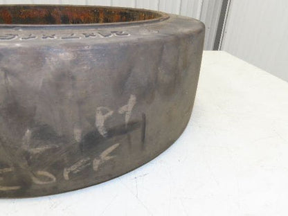 Total Source 21x7x15 Forklift Tire Smooth Solid Press-on Black