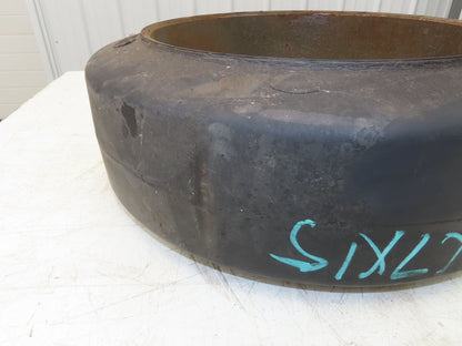 Super Solid 21x7x15 Forklift Tire Smooth Solid Press-on Black