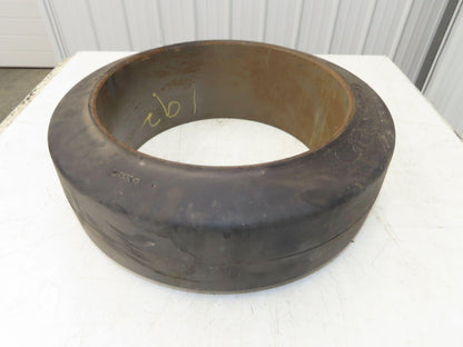 Super Solid 21x7x15 Forklift Tire Smooth Solid Press-on Black