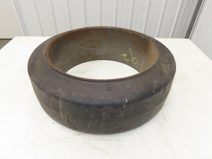 Super Solid 21x7x15 Forklift Tire Smooth Solid Press-on Black