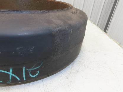 Super Solid 21x7x15 Forklift Tire Smooth Solid Press-on Black