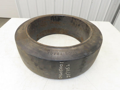 Wide Track 21x7x15 21x7x15 Forklift Tire Smooth Solid Press-on Black