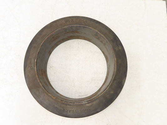 Wide Track 21x7x15 21x7x15 Forklift Tire Smooth Solid Press-on Black