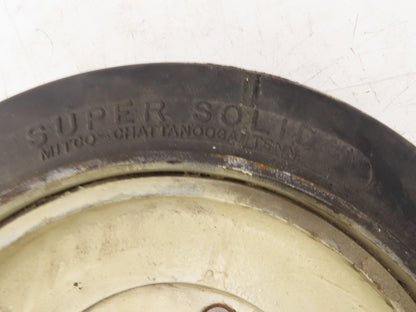 Super Solid 18x7x12-1/8 Forklift Tire Smooth Solid Press-on Black 5x138mm Rim