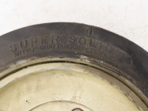 Super Solid 18x7x12-1/8 Forklift Tire Smooth Solid Press-on Black 5x138mm Rim