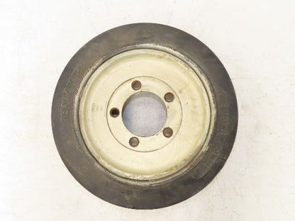 Super Solid 18x7x12-1/8 Forklift Tire Smooth Solid Press-on Black 5x138mm Rim