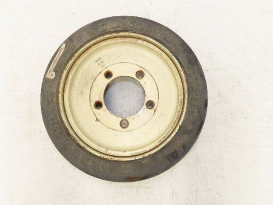 Monarch 18x7x12-1/8 Forklift Tire Smooth Solid Press-on Black 5x138mm Rim