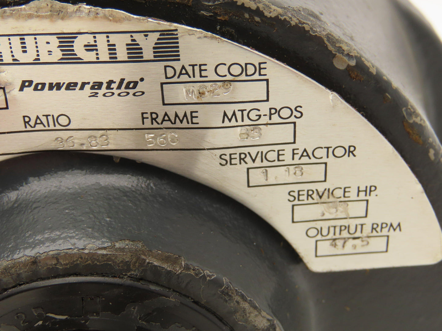 Hub City Poweratio 2000 HI2032E Inline Gearbox 36.8 Reducer .33Hp 47.5rpm 56C