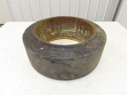 Super Solid 18x7x12-1/8 Forklift Tire Smooth Solid Press-on Black