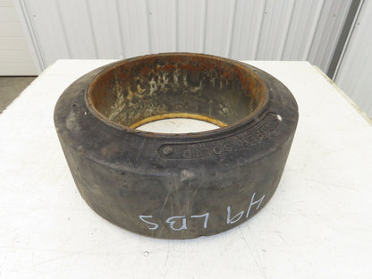 Super Solid 18x7x12-1/8 Forklift Tire Smooth Solid Press-on Black