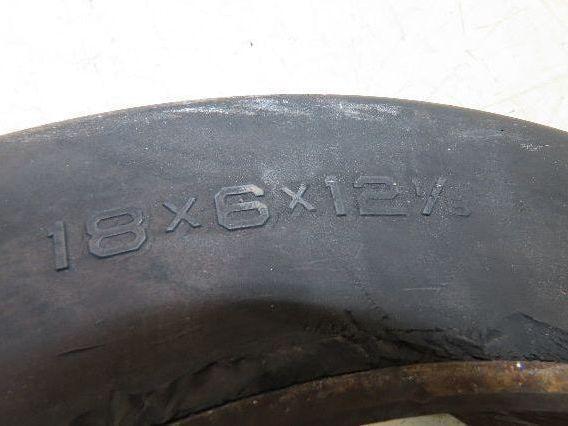 Industrial Limited 18x6x12-1/8 Forklift Tire Smooth Solid Press-on Black