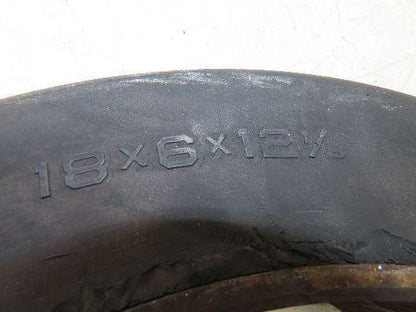 Industrial Limited 18x6x12-1/8 Forklift Tire Smooth Solid Press-on Black