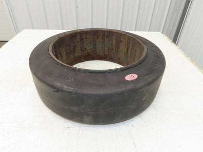 Industrial Limited 18x6x12-1/8 Forklift Tire Smooth Solid Press-on Black