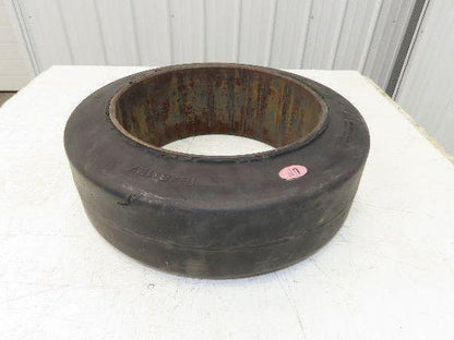 Industrial Limited 18x6x12-1/8 Forklift Tire Smooth Solid Press-on Black