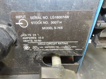 Miller S-75S Mig Welder Wire Feeder 24V Series 70 Single Spool Holder