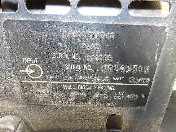 Miller S-62 Mig Welder Wire Feeder 24V Series 60 Millermatic Single Spool