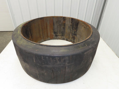 Super Solid 28x12x22 Forklift Tire Smooth Solid Press-on Black