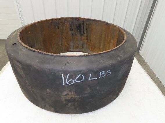 Super Solid 28x12x22 Forklift Tire Smooth Solid Press-on Black