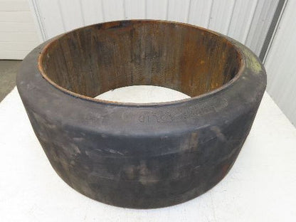 Super Solid 28x12x22 Forklift Tire Smooth Solid Press-on Black